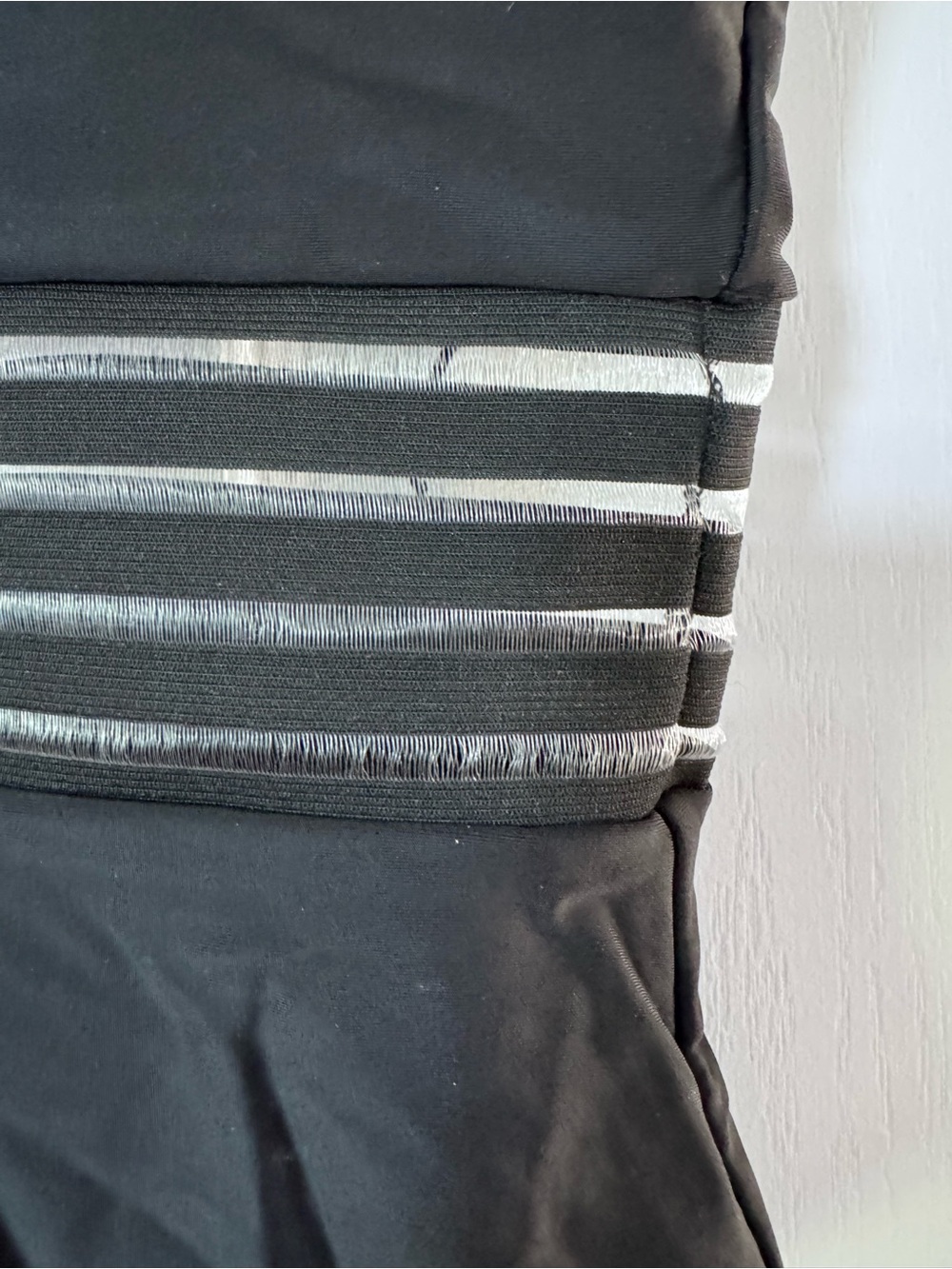 Black One Piece Swimsuit Strappy Back Mesh Cutout Waist Kenneth Cole Style Small - Picture 8 of 10
